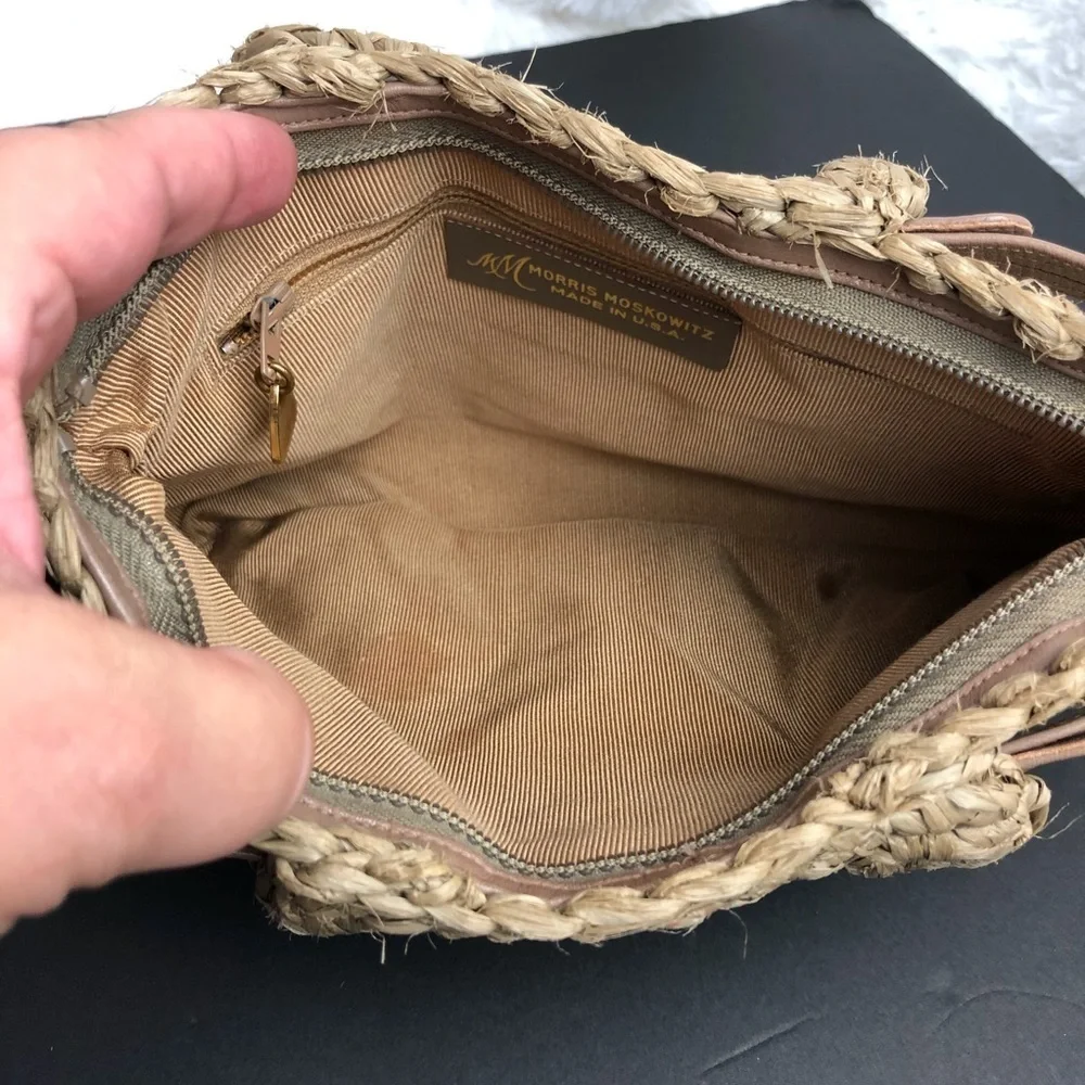 MORRIS MOSKOWITZ Vintage Straw Clutch. EUC.